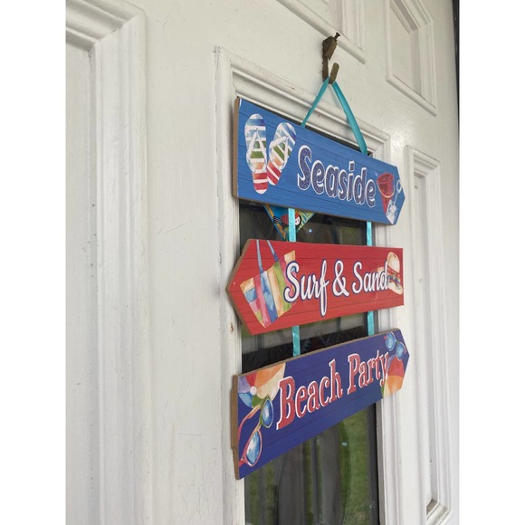Surf and Sand Sign Seaside Sign Beach Party Sign Coastal Sign Nautical Sign - Picture 2 of 5